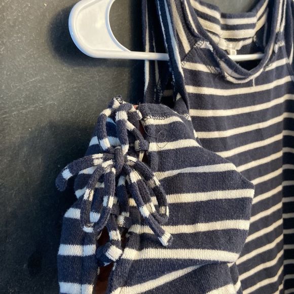 Maurices cold shoulder navy/white striped dress size medium - Picture 6 of 11